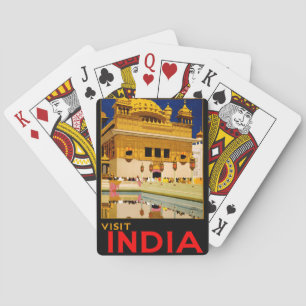 Indiase reisposter Indiase vintage kunst Pokerkaarten