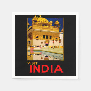 Indiase reisposter Indiase vintage kunst Servet