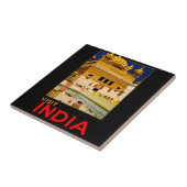 Indiase reisposter Indiase vintage kunst Tegeltje (Zijkant)