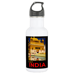 Indiase reisposter Indiase vintage kunst Waterfles