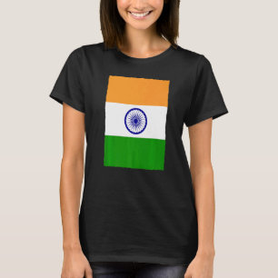 Indiase Retro  Nationale Vlag India T-shirt
