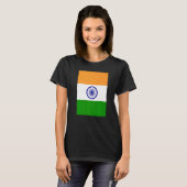 Indiase Retro Nationale Vlag India T-shirt (Voorkant volledig)