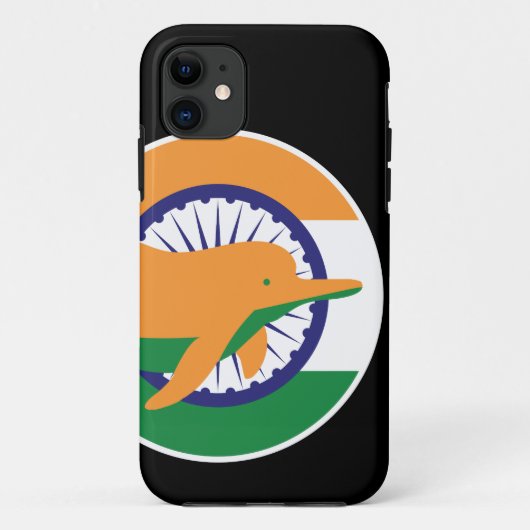 Indiase rivierdolfijn Indische nationale dierenvla Case-Mate iPhone Case (Achterkant)