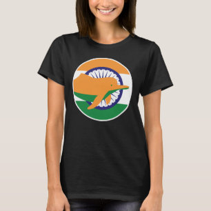 Indiase rivierdolfijn Indische nationale dierenvla T-shirt