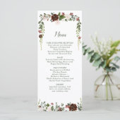 Indiase rode ivoor bosgroene bloemenslinger menu (Staand voorkant)