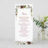 Indiase rode ivoor bosgroene bloemenslinger menu (Staand voorkant)