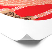 Indiase (Rode) Matryoshka Poster (Hoek)