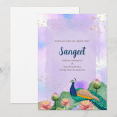 Indiase Sangeet uitnodiging & Indiase trouwkaarten (Voorkant / Achterkant)