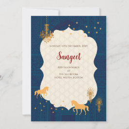 Indiase Sangeet uitnodiging & Indiase trouwkaarten