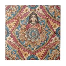 Indiase sari vrouw naadloos patroon