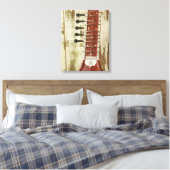 Indiase Sitar Snaarinstrument Canvas Afdruk (Insitu (Slaapkamer))