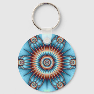 Indiase Sleutelhanger van koper en Turquoise