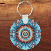 Indiase Sleutelhanger van koper en Turquoise (Voorkant)