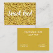 Indiase snack knapperige noedels snack voedsel visitekaartje (Voorkant / Achterkant)