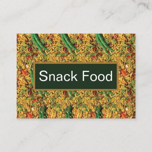 Indiase snacks bhelpuri snack voedsel patroon visitekaartje (Voorkant)
