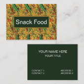 Indiase snacks bhelpuri snack voedsel patroon visitekaartje (Voorkant / Achterkant)
