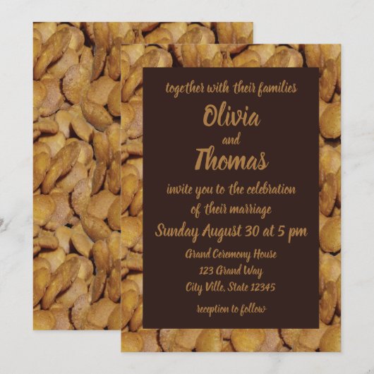 Indiase Snacks Rijst Krokante Snacks Bruiloft Kaart (Voorkant / Achterkant)