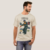 Indiase software engineer programmeur speelt crick t-shirt (Voorkant volledig)