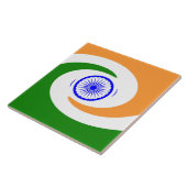 Indiase spiraalvormige vlag tegeltje (Zijkant)