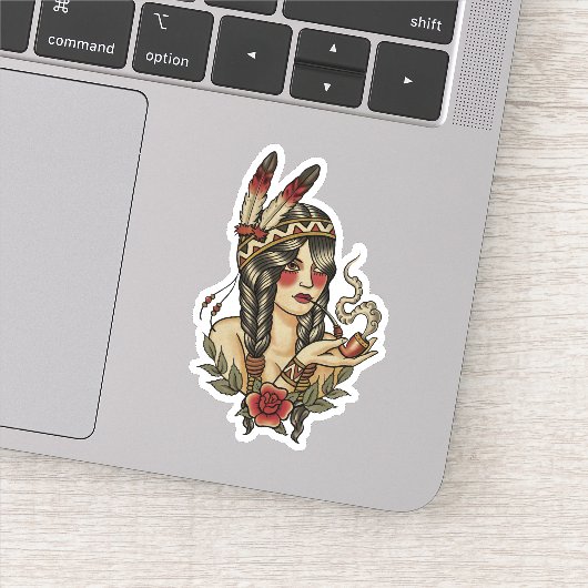 Indiase squaw sticker (Detail)