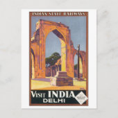 Indiase staatsspoorwegen bezoeken India Delhi Briefkaart (Voorkant)