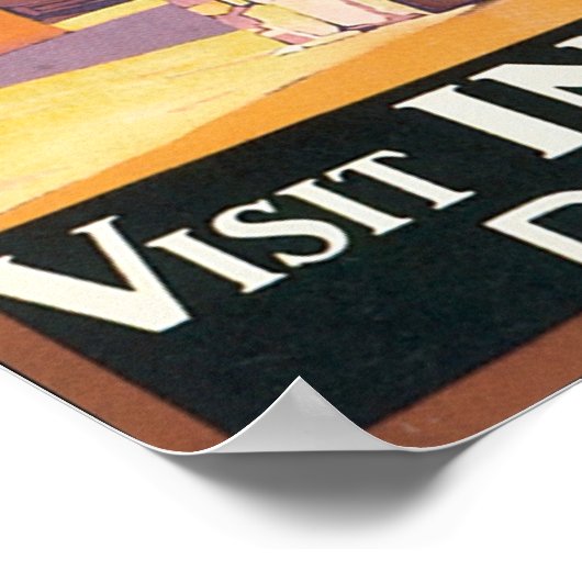 Indiase staatsspoorwegen bezoeken India Delhi Poster (Hoek)