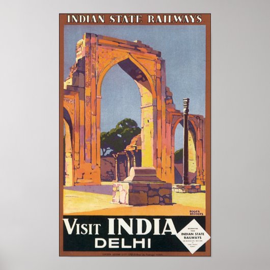 Indiase staatsspoorwegen bezoeken India Delhi Poster (Voorkant)