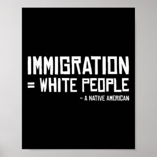 Indiase stam immigranten blanke mensen inheems Ame Poster