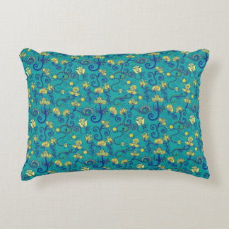 Indiase stijl, boho chic, blauw patroon accent kussen