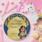 Indiase stijl meisjes verjaardagsfeestje gedrukte papieren bordje (Feest)