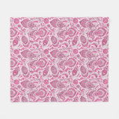 Indiase stijl paisley bloemmotief naadloos patroon fleece deken (Voorkant (Horizontaal))