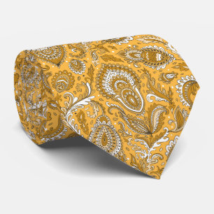 Indiase stijl paisley bloemmotief naadloos patroon stropdas