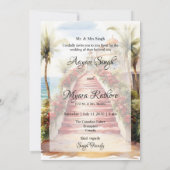 Indiase strand Save the Date uitnodiging Template (Achterkant)