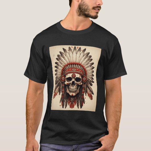 Indiase suiker schedel dood van de doden t-shirt (Voorkant)