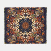 Indiase symmetrie:  etnische Ornament Fleece Deken (Voorkant (Horizontaal))