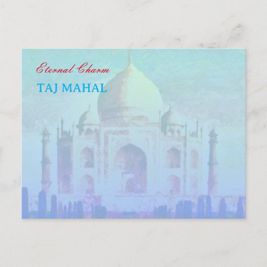 Indiase Taj Mahal postkaart (Voorkant)