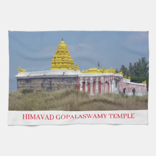 Indiase tempel uitzicht theedoek