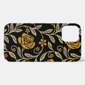 Indiase textiel: traditionele bloemennaadloos. Case-Mate iPhone case (Achterkant (horizontaal))