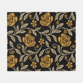 Indiase textiel: traditionele bloemennaadloos. fleece deken (Voorkant (Horizontaal))