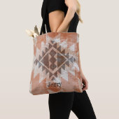 Indiase Textuur Terracotta Tote Bag (Dichtbij)