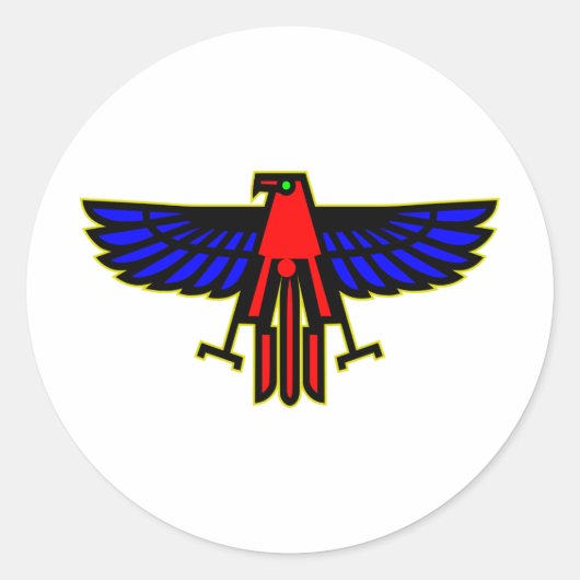 Indiase Thunderbird Totem Ronde Sticker (Voorkant)
