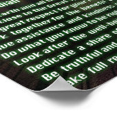 Indiase Tien Geboden Poster (Hoek)