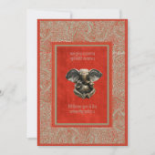 Indiase traditionele Ganesh bruiloft uitnodiging k (Voorkant)