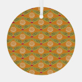 Indiase traditionele illustratiepatroon. glas ornament (Achterkant)