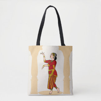 Indiase traditionele klassieke dans pose tote bag