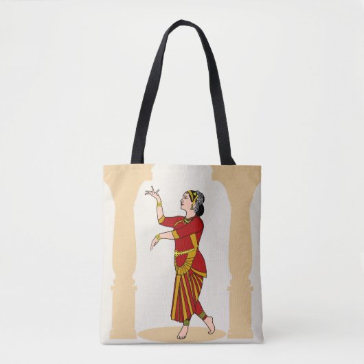 Indiase traditionele klassieke dans pose tote bag (Voorkant)