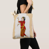 Indiase traditionele klassieke dans pose tote bag (Dichtbij)
