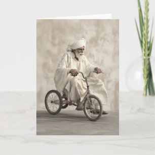 Indiase traditionele kleding rijden  driewieler