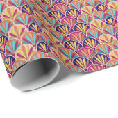 Indiase traditionele textielillustratie cadeaupapier (Rol Hoek)