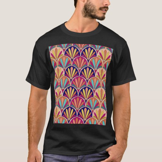 Indiase traditionele textielillustratie t-shirt (Voorkant)